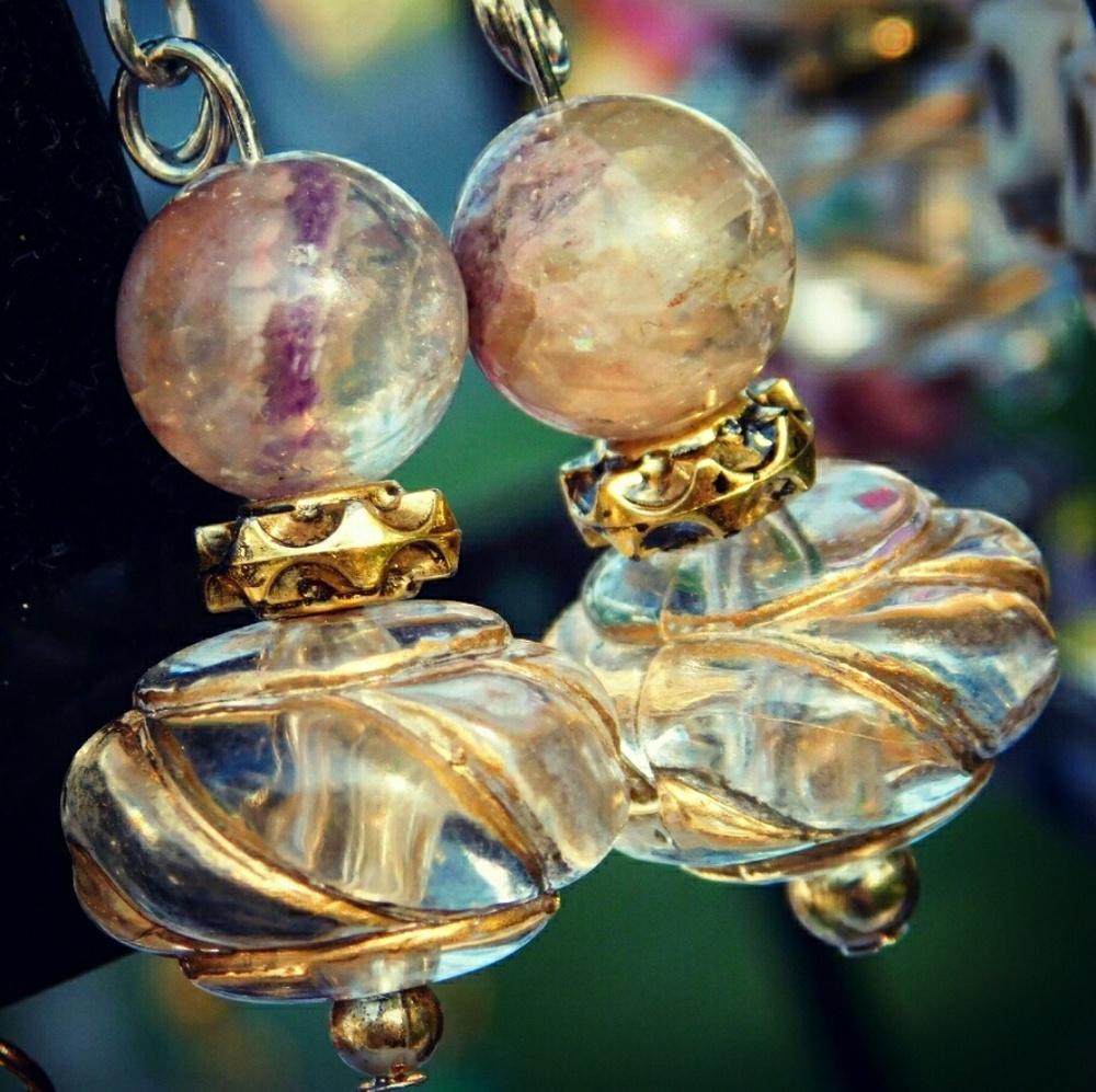 Designer Crystal Earrings NWT Gold Hypoallergenic